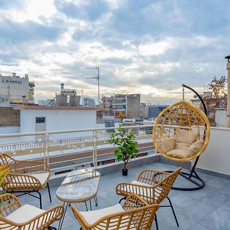 Pomegranate Luxury Penthouse Maisonette With Beautiful Terrace & Free Parking By Binobi ! Saloniki Zewnętrze zdjęcie
